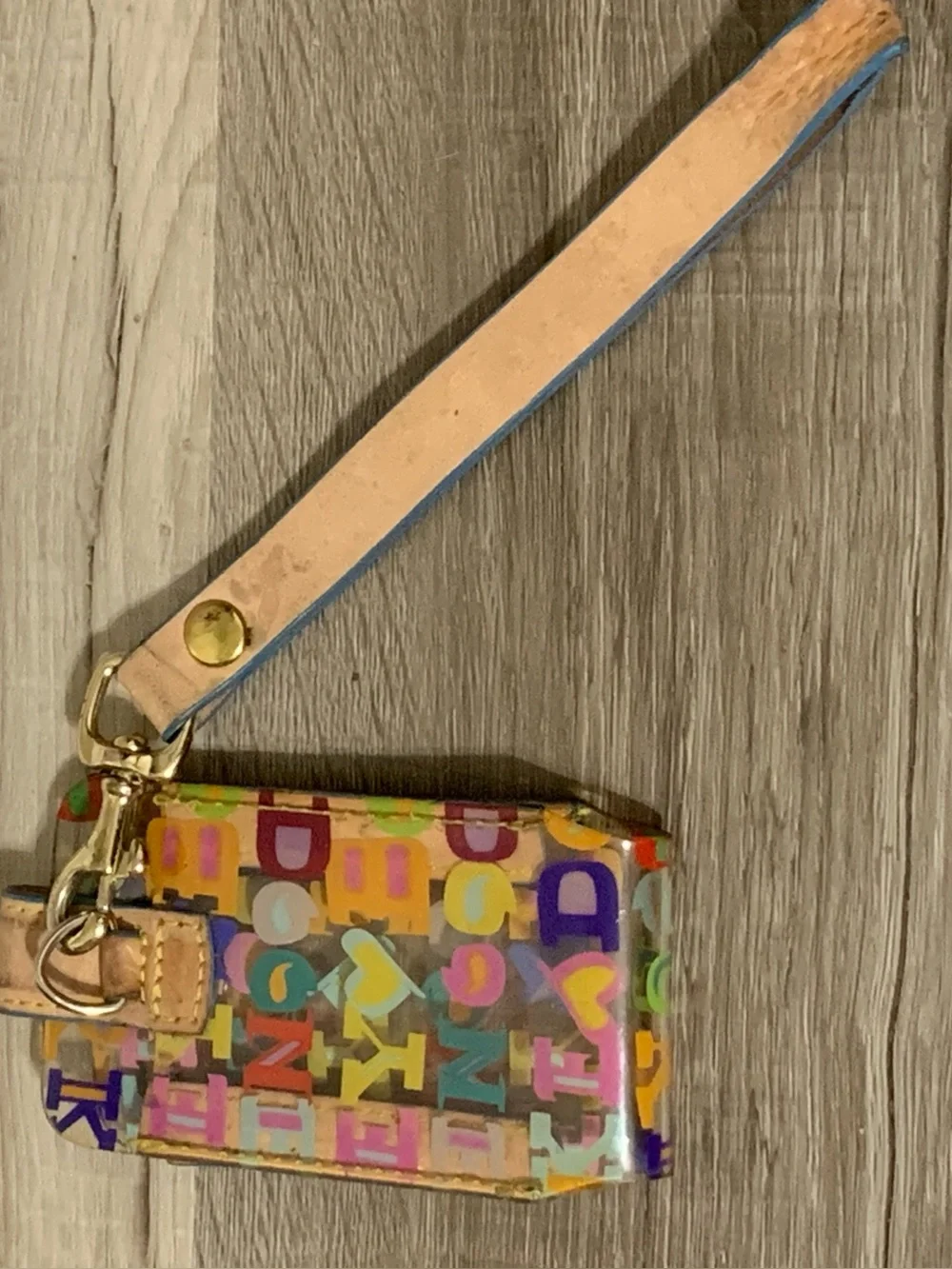 Y2K Dooney & Bourke Multicolor Alphabet Wristlet Vintage Flip Phone Case
